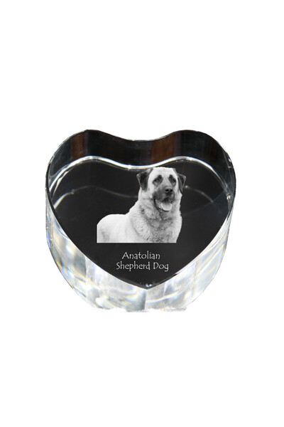 Art - Dog Prespapier Inimă de Cristal Art-Dog, Pastor Anatolian cu Gravură de...