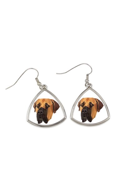 Art - Dog Cercei Art-Dog Boerboel cu portret geometric de câine - Bijuterii e...