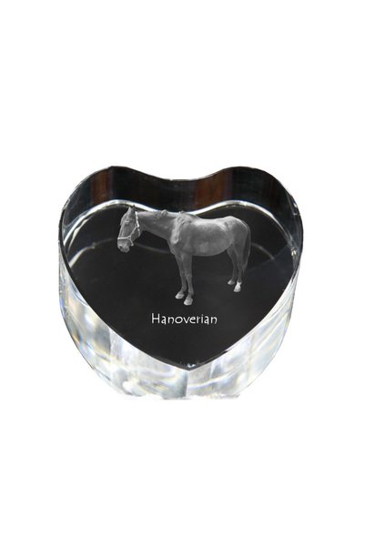 Art - Dog Prespapier Inimă de Cristal Art-Dog, Cal Hanoverian cu Gravură de C...