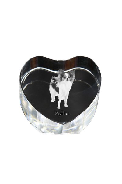 Art - Dog Prespapier Inimă de Cristal Art-Dog Papillon cu Gravură Câine - Cri...