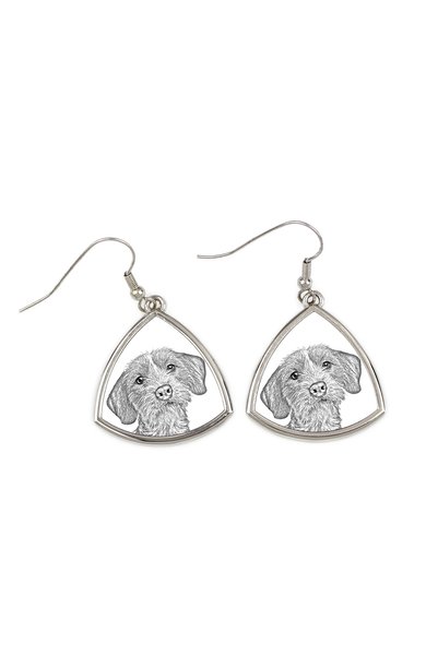 Art - Dog Cercei Art-Dog Basset Fauve de Bretagne cu imprimeu de câine - Cerc...