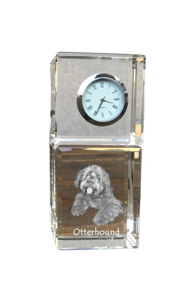 Art - Dog Ceas de cristal Art-Dog Otterhound, de masă, cu gravură cu câine