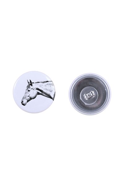 Art - Dog Cercei rotunzi Art-Dog cu cal Quarter Horse american - Metal acoper...