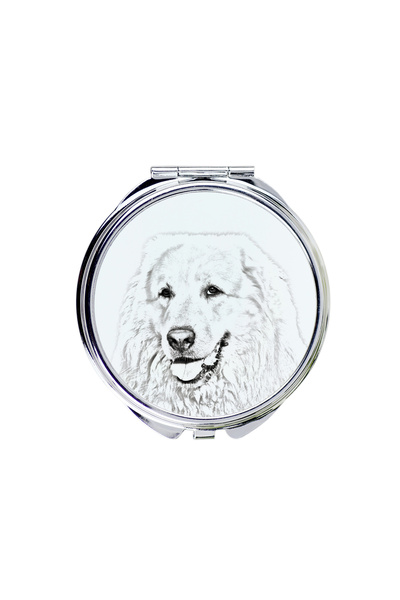 Art - Dog Art-Dog Oglindă de buzunar cu imprimeu de câine - Oglindă dublă cu ...