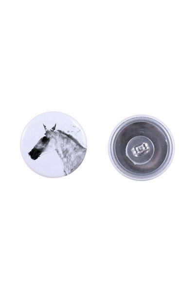 Art - Dog Cercei rotunzi Art-Dog cu cal și imagine de cal - Metal acoperit cu...