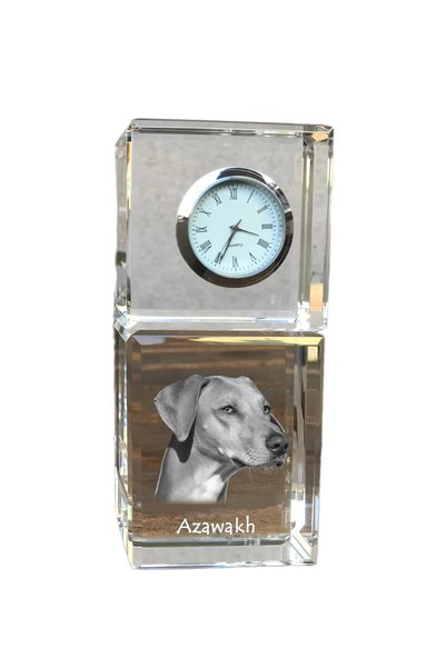 Art - Dog Ceas de cristal Art-Dog Azawakh, de masă, cu gravură cu câine
