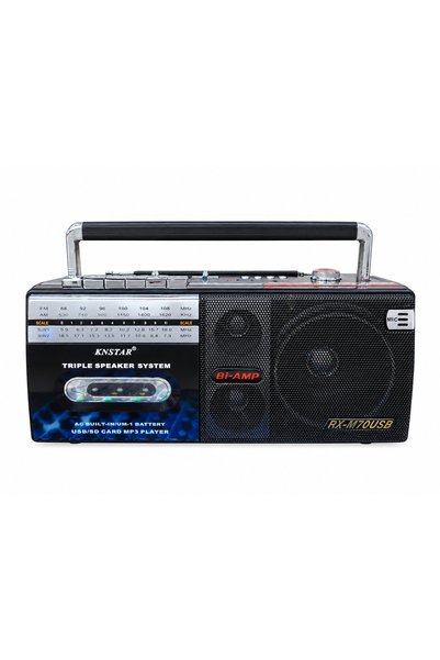 Knstar 4 Bands Radio Cassette Rechargeable & with bluetooth/USB/SD/Music Play...