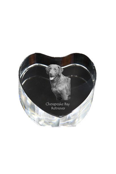 Art - Dog Prespapier Art-Dog Inimă de Cristal Chesapeake Bay Retriever cu Gra...