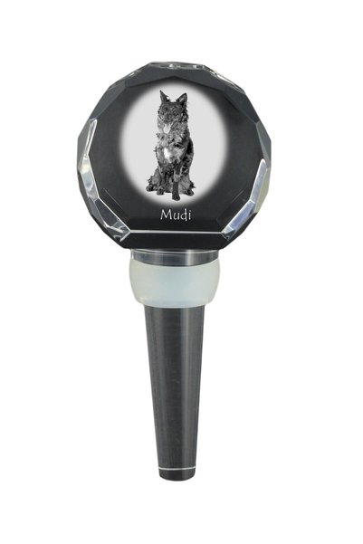 Art - Dog Dop de sticlă din cristal Art-Dog Mudi cu gravură de câine