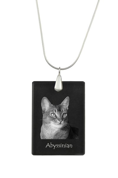 Art - Dog Colier cu pandantiv de cristal Art-Dog pe lanț placat cu argint, pi...