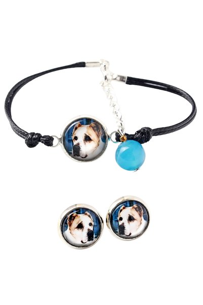 Art - Dog Set de brățară și cercei Art-Dog cu câine șapcan central-asiatic și...