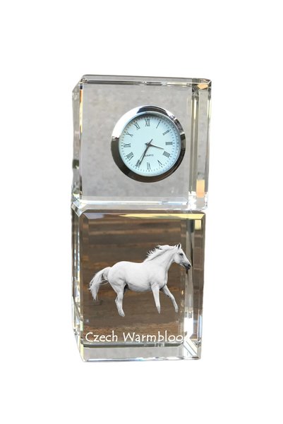 Art - Dog Ceas de cristal Art-Dog Czech Warmblood, de masă, cu gravură de cal