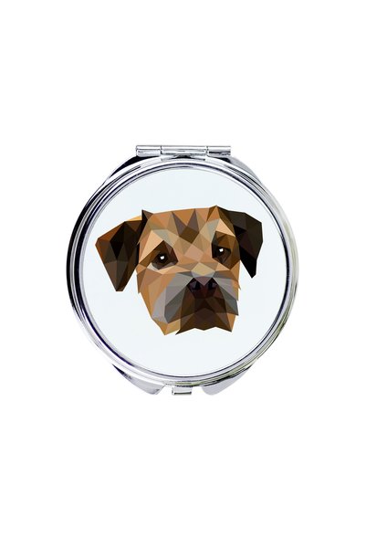 Art - Dog Art-Dog Oglindă de buzunar Border Terrier cu design geometric cu câ...