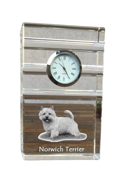 Art - Dog Ceas de cristal Art-Dog Norwich Terrier, de masă, cu gravură cu câine