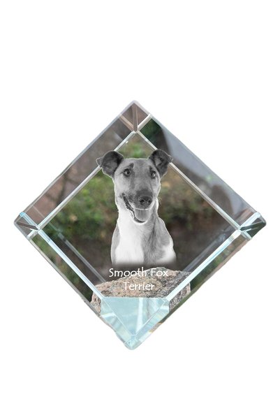 Art - Dog Prespapier cub de cristal Art-Dog, Fox Terrier neted cu gravură de ...