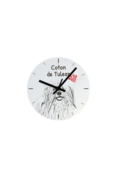 Art - Dog Ceas de perete Art-Dog Coton de Tulear cu imprimeu de câine - Cadra...