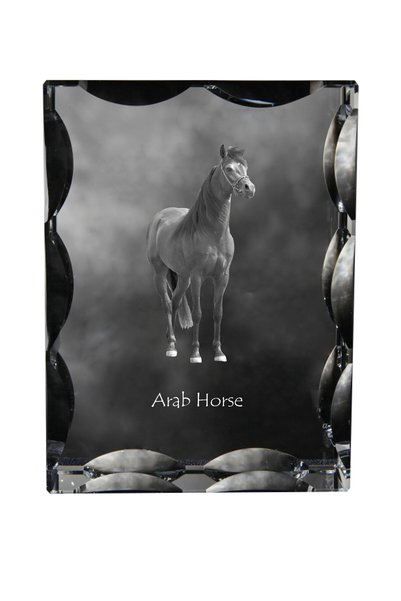 Art - Dog Art-Dog Cristal dreptunghiular cu margini decorative, cal arab cu g...