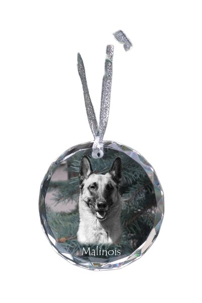 Art - Dog Art-Dog Medalion de Crăciun din Cristal, Malinois Belșug cu Gravură...