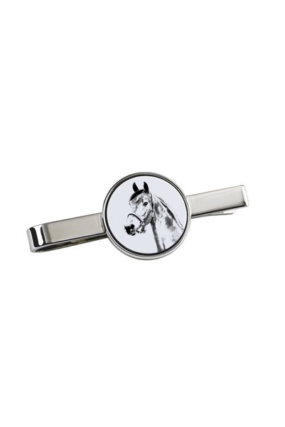 Art - Dog Art-Dog Clemă de cravată cu cal Morgan cu imprimeu de cal - Metal r...