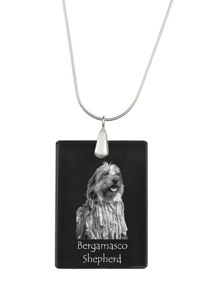Art - Dog Colier cu pandantiv de cristal Art-Dog pe lanț placat cu argint, câ...