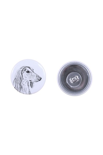 Art - Dog Cercei rotunzi Saluki Art-Dog cu imagine de câine - Metal acoperit ...