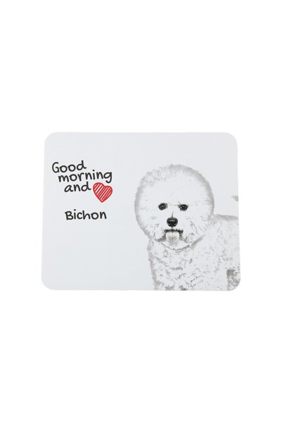 Art - Dog Covoraș de mouse Art-Dog Bichon Frise cu imprimeu de câine - Partea...