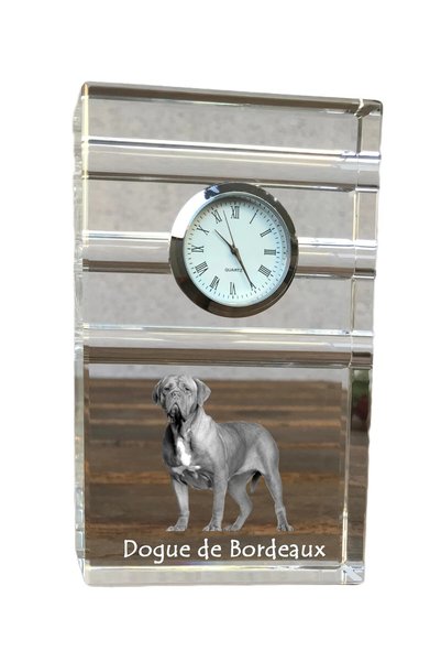 Art - Dog Ceas de cristal Art-Dog Dogue de Bordeaux, de masă, cu gravură cu c...