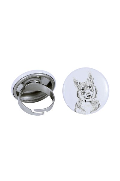 Art - Dog Inel Art-Dog Vallhund suedez cu imagine de câine - Metal acoperit c...
