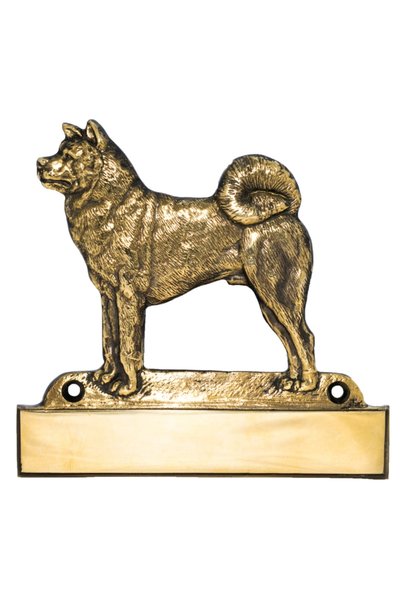 Art - Dog Placă de ușă din alamă Art-Dog Akita cu gravură inclusă - Placă cu ...