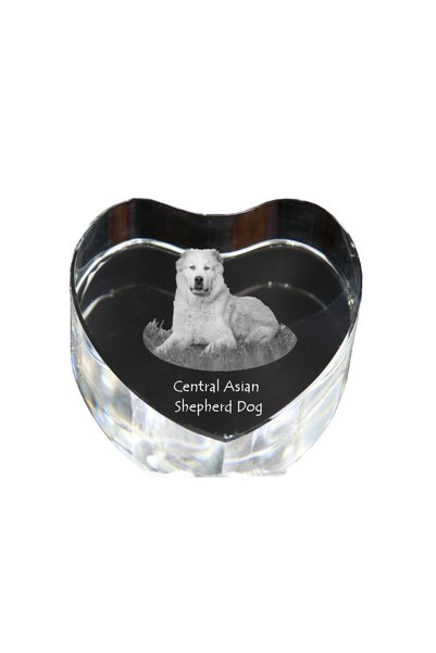 Art - Dog Prespapier Inimă de Cristal Art-Dog, Câine Pastor Central-Asiatic c...