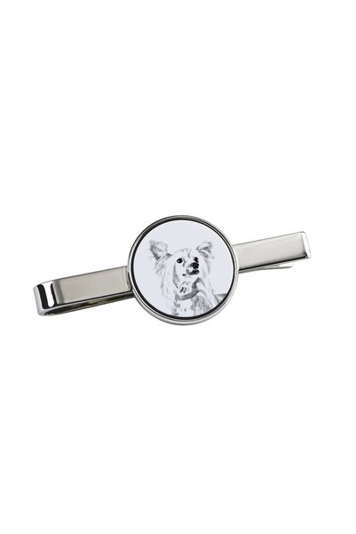 Art - Dog Art-Dog Agrafă de cravată cu câine creț chinezesc și imprimeu de câ...
