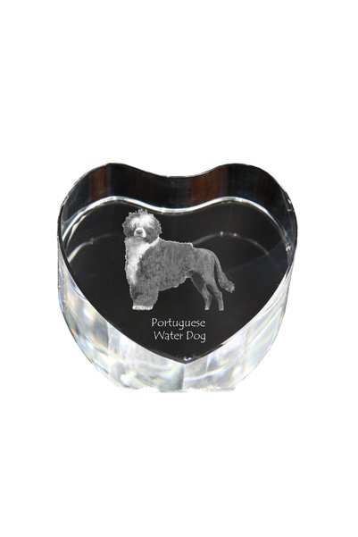 Art - Dog Prespapier Inimă de Cristal Art-Dog, Câine Portughez cu Gravură de ...