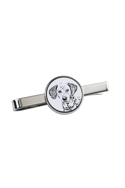 Art - Dog Art-Dog Agrafă de cravată Dalmatian cu imprimeu de câine - Metal re...