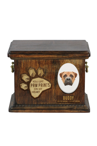 Art - Dog Art-Dog Bullmastiff - Urnă comemorativă din lemn