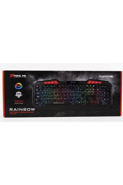 XTRIKE ME Tastatură de gaming KB-402 Rainbow cu iluminare LED RGB, multimedia...