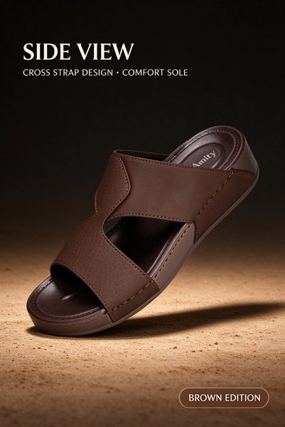 Hayyin Mart Men Cross Strap Leather Slide Sandals Snake Embossed Texture 4cm ...
