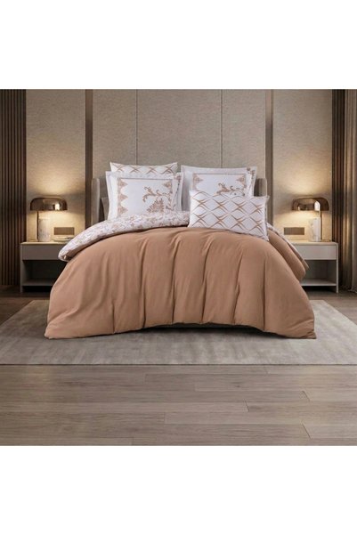 Generic Brand Summer Double Cotton Luxury Two-Sided Beige and White Bedspread...