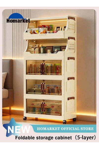 Generic HomarKet Stackable Storage Bins with Lids,5 Tier Storage Cabinet with...