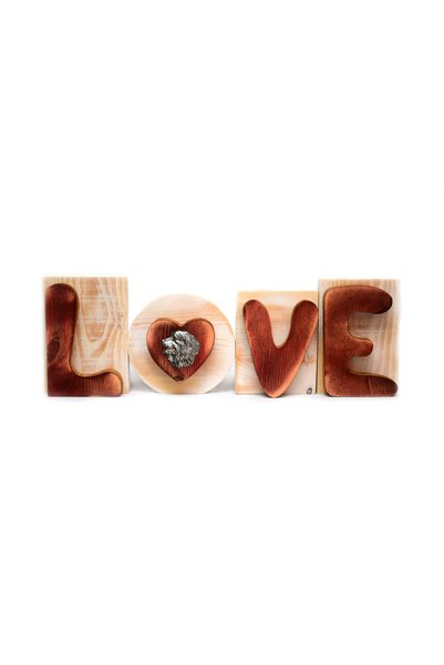 Art - Dog Art-Dog Câine de munte Bernese - Placă din lemn LOVE - Design 3028