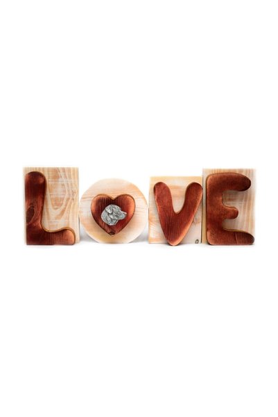Art - Dog Art-Dog Labrador Retriever - Placă din lemn LOVE