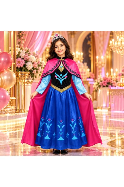 joyland Girls' Royal Cosplay Anna Princess Dress- for Ages 2-14