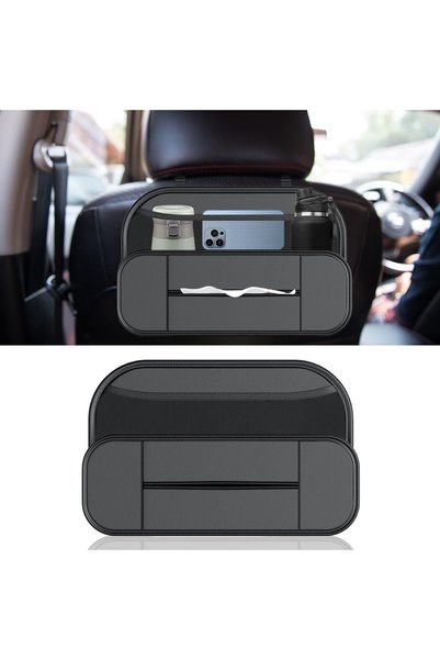 Yelajoy ALMEKAQUZ Car Backseat Organizer Bag, Premium PU Leather Seat Organiz...