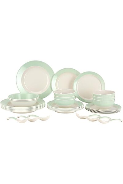 ROYALFORD 32pcs Melamineware Dinner Set RF12511 Includes Deep and Side Plates...