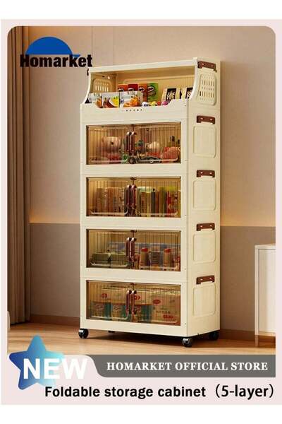 Generic HomarKet 5 Tier Storage Bins with Lids, Stackable Closet Organizers a...