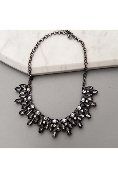 MOONGLOW ACCESSORIES Colier Cristal Gri