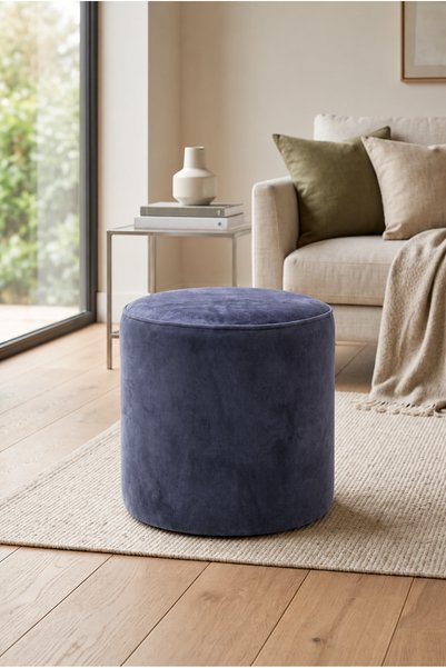 Forte Home Moon Yuvarlak Büyük Puf Baby Face Kumaş