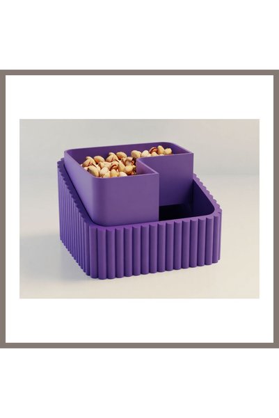 Generic Brand 3D-Printed Pistachio Bowl - Dual-Chambered Shell Separator Serv...