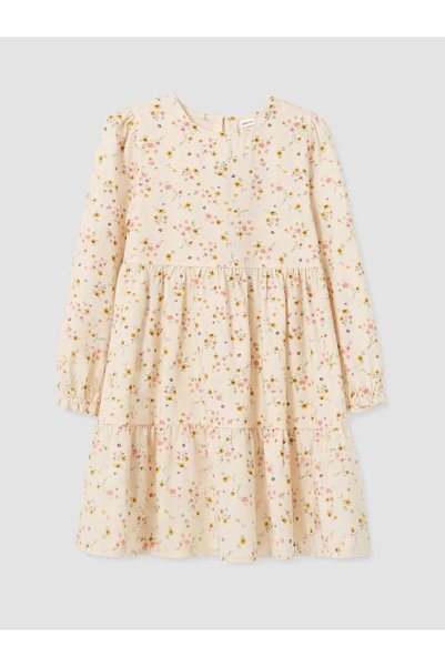 LC Waikiki Girls' Floral Crew Neck Dress