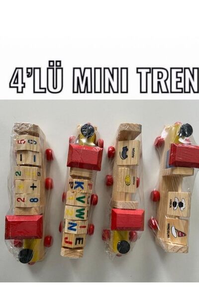 KdrElektronik Wooden Letter and Number Train Set - Educational Montessori Alp...