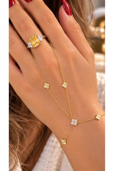 Store Diva Charm Clover-Patterned Stylish Women's Shahmeran